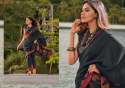 LT Fabrics New Designer Linen Saree Catalog  thumb 3
