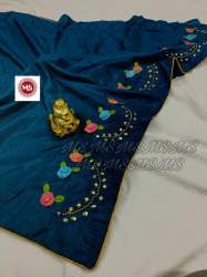 New Designer Dola Silk With Hand Work Saree 