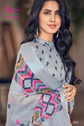 New Designer Linen Saree Catalog Vt LT Fabric 