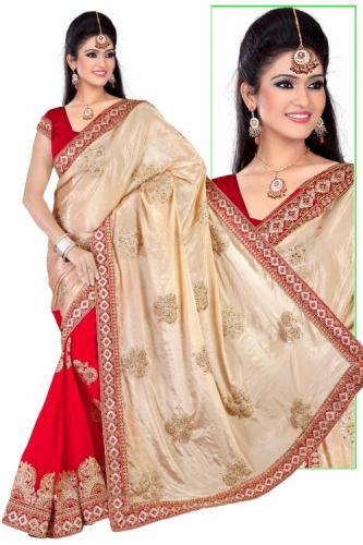 Cording Embroidery Work Saree -Nitya