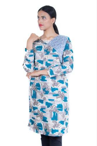 Ladies Printed Cotton Kurti by Vooz Ecom LLP