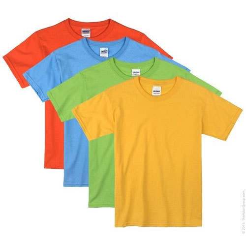colorful Round Neck T Shirts