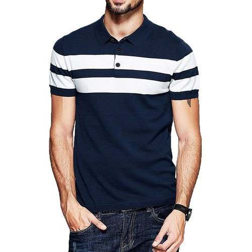 Striped Collar T Shirts