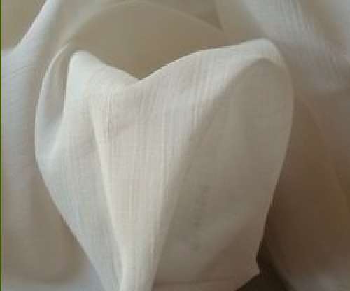 Plain Georgette White Fabric by Amit Tex