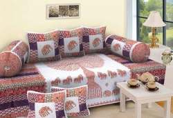 Sanganeri Print Diwan Set