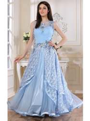 Ladies Blue Designer Gown