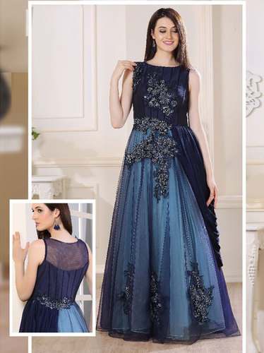 Ladies Designer Sleeveless Gown