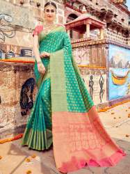 Ladies Green Designer Art Silk Saree