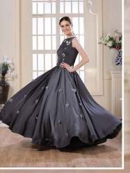 Ladies Grey Sleeveless Gown