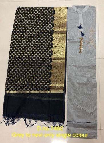 Chanderi silk Dress Material 