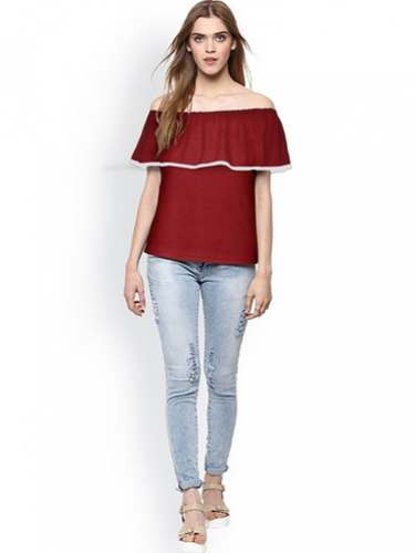 Daily wear Off Shoulder Western Top  by K Mart