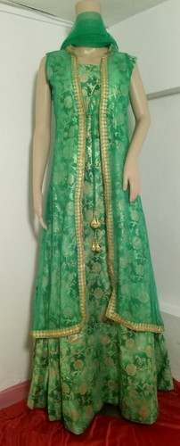 Party wear Green Long Gown