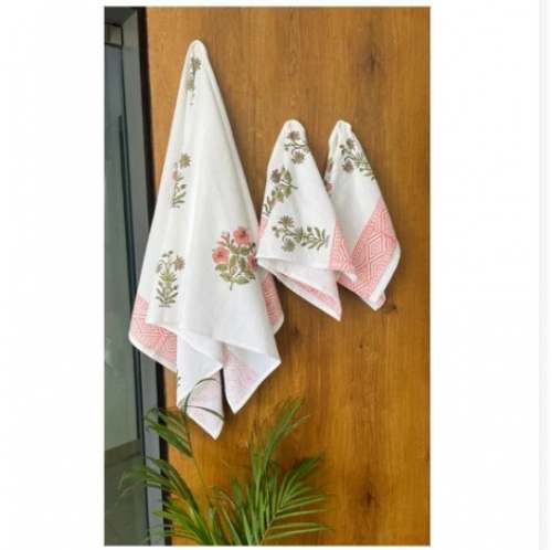 Buy Hand Block Printed Towel by B S Exports And Printing