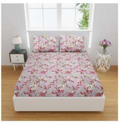 Floral Printed Queen Size Bed Sheet