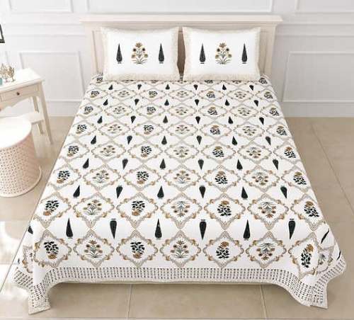 Hand Block Printed King Size Bed Sheet by B S Exports And Printing