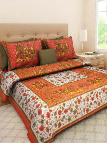 Printed Fancy Double Bed Sheet  by Gangaur Fashion