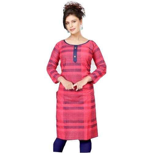 Ladies Round Neck Cotton Kurti