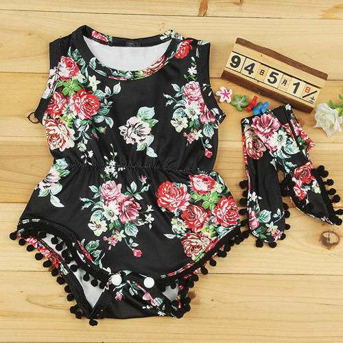 black floral print bodysuit