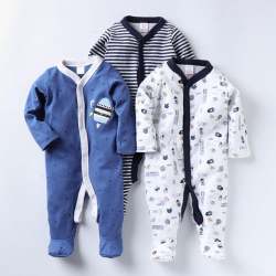  Blue Footie Pack of 3