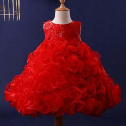 Cute Red Frilled Party Dress
