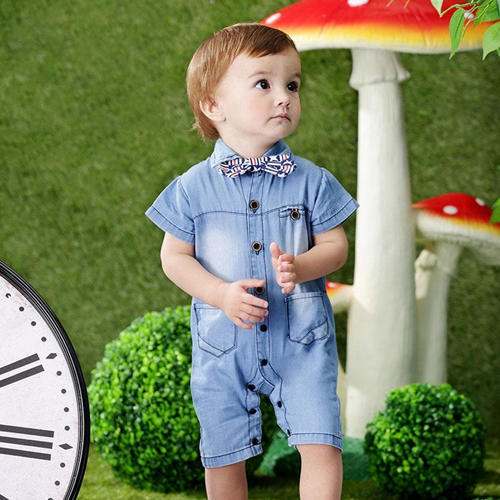 denim boys romper