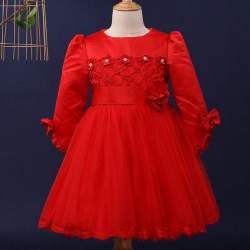 Floral Applique Party Dress