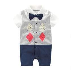 Half Sleeves Gray romper