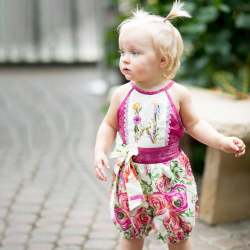 kids floral print romper bodysuit