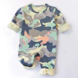 Multicolour Camouflage Print romper