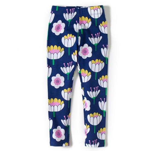 Navy Floral Print Leggings