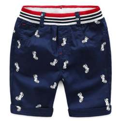 printed elastic waist shorts