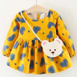 Printed yellow dress