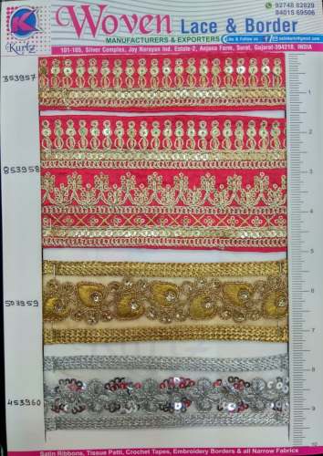 Embroidered lace by Woven Lace Border Manufacturers Exporters 