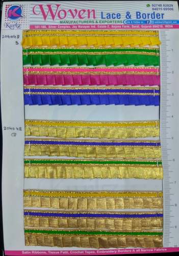 Fancy golden Lace by Woven Lace Border Manufacturers Exporters 