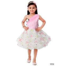 kids net pink frock