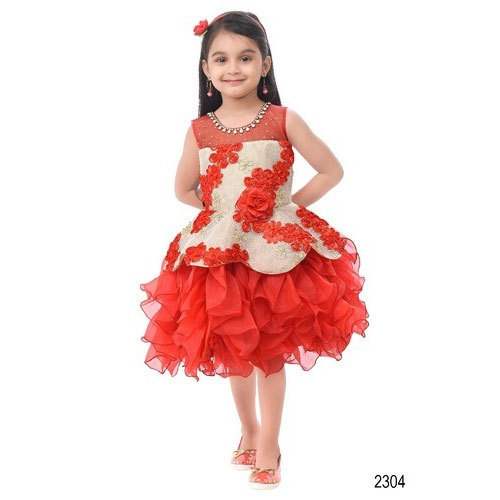 red trendy frock