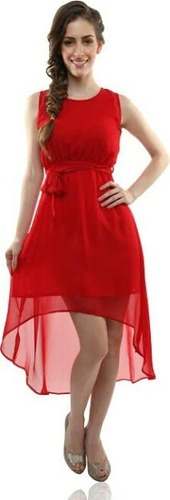 Red One Piece Up n Down Western DRess by Toto by Gabbar