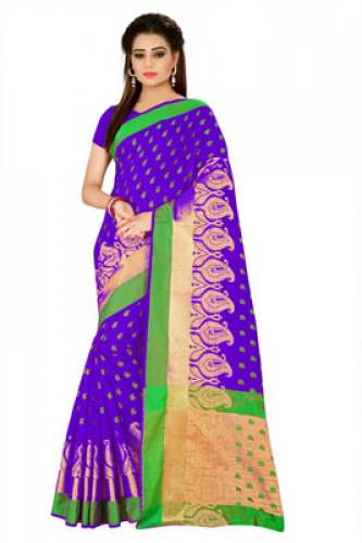 Blue Cotton Silk Sarees