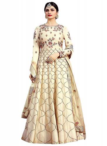 Embroidery With Multi Work Gown 