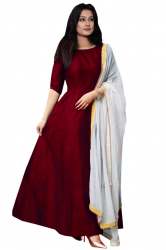 Fancy Taffeta Silk Gown