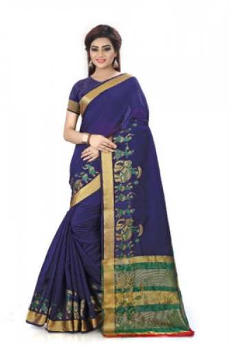 Hathi Print Cotton Silk Sarees