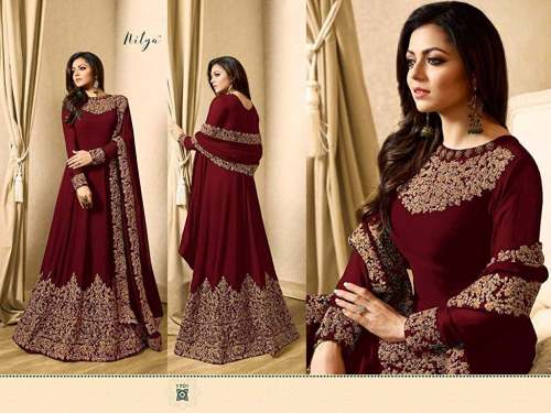 Heavy Codding Georgette  Gowns