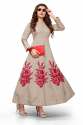 Long Design Embroidery Gown thumb 1