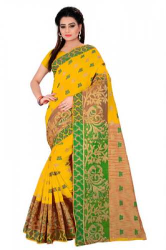 Mor Print Cotton Silk Sarees