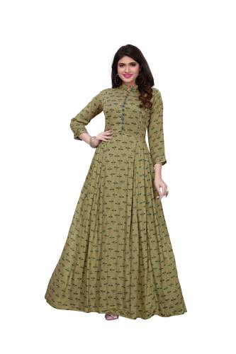 Printed Full Long Gown