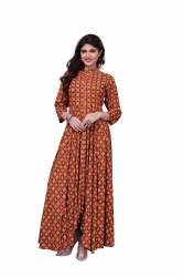 Printed Ladies Long Gown