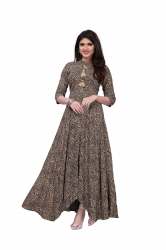 Rayon Cotton Long Gown