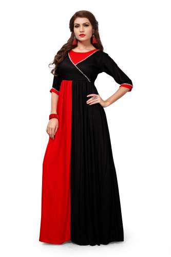 Taffeta Red Long Gown by Royal Export