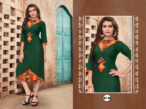 Fancy Rayon Kurtis By Women Village