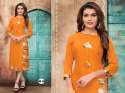 Fancy Rayon Kurtis By Women Village thumb 3